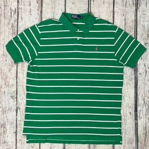 Polo Ralph Lauren Mens Striped Mens Golf Tennis Green Golfer Summer Shirt